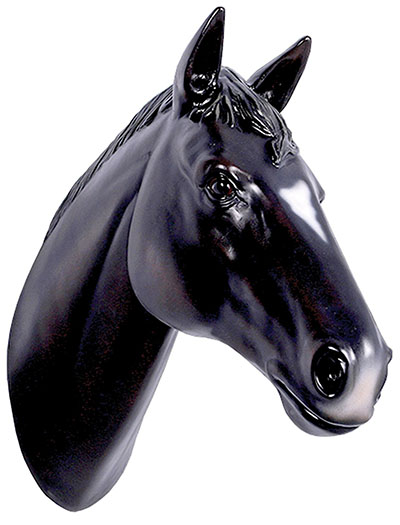 Resin Horse Head Black - Click Image to Close